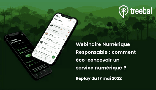 Texte disant : Webinaire Numérique Responsable : comment éco-concevoir un service numérique ?